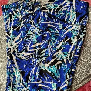Exertek Blue and Black Patterned Leggings